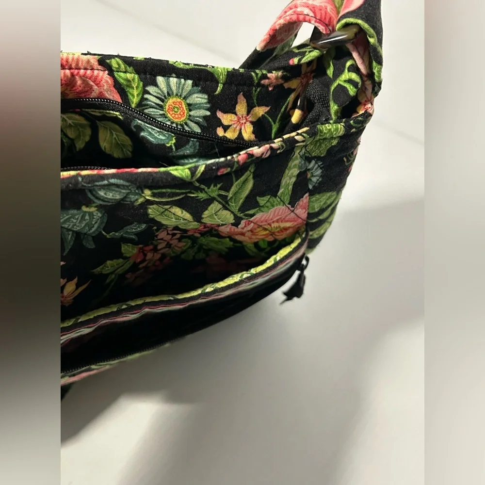 Vera Bradley Floral Cotton Crossbody Shoulder Purse Bag - Picture 9 of 12